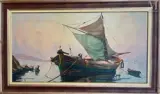 Le voilier by Elie Bernadac, Huile sur toile, sold Jul 2025