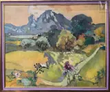 Paysage des Alpes de Haute Provence by Pierre Grisot, Huile sur toile, sold Jul 2025