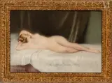 Nu allongé by Léon-Laurent Galand, Huile sur toile, sold Jul 2025