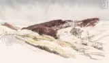 Auvergne by Jean-François Arrigoni Neri, Aquarelle sur papier, sold Jul 2025