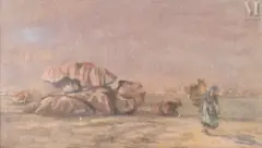 Femme en bord de mer by Leonid Berman, Huile sur toile d'origine, sold Jul 2025
