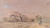 Femme en bord de mer by Leonid Berman, Huile sur toile d'origine, sold Jul 2025