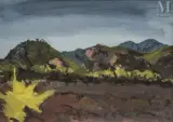 Campagne à Abano, Italie by Dimitri Bouchène, Gouache sur papier, sold Jul 2025