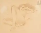 Nu couché by Jean-Pierre Cassigneul, Sanguine, sold Jul 2025