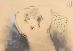 Portrait de femme by Jean-Pierre Cassigneul, Gouache et technique mixte sur papier, sold Jul 2025