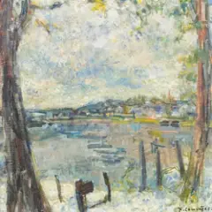 Paysage by Jean Commère, Huile sur toile d'origine, sold Jul 2025