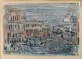 Venise by André Cottavoz, Crayon gras sur papier, sold Jul 2025