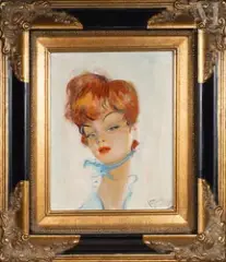 Anne by Jean Gabriel Domergue, Huile sur isorel, sold Jul 2025