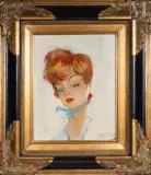 Anne by Jean Gabriel Domergue, Huile sur isorel, sold Jul 2025