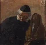 Saint Vincent de Paul : Confession by Jean-Paul Laurens, huile sur toile marouflé sur carton, non, sold Jul 2025