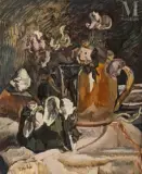 Nature morte aux fleurs by Tobiasz Haber, Huile sur toile, sold Jun 2025