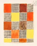 Projet de tissus au quadrillage by Sonia Delaunay, Gouache et encre sur papier, sold Jun 2025