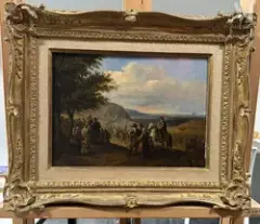 Cavaliers armés by Hendrik Leys, 1831, Huile sur panneau sur une planche non parquetée, sold Jun 2025