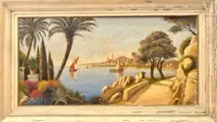 Vue de Menton by Xavier Sager, Huile sur isorel, sold Jun 2025