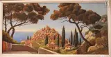 Vue du village d'Eze by Xavier Sager, Huile sur toile, sold Jun 2025