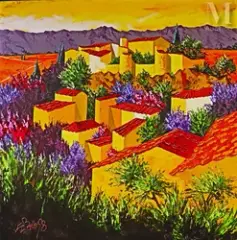 Menerbes by Alain Bordier, Huile sur toile, sold Jun 2025