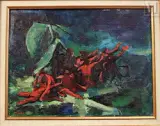 Le Radeau de la Méduse by Daniel Mohen, Huile sur panneau, sold Jun 2025