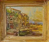 Port de pêcheurs en Méditerranée by Georges Chappuis, Aquarelle sur papier, sold Jun 2025