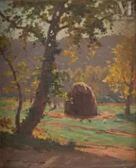 Paysage aux environs de Grasse by Jean Lafon, Huile sur toile, sold Jun 2025