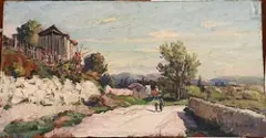 Paysage provençal by Joseph Hurard, Huile sur panneau, sold Jun 2025