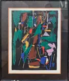 Composition sur fond noir by André Lanskoy, Lithographie, sold Jun 2025