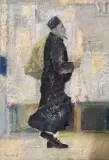 Retour de marché veille de Sabbat by Alex Berdal, Huile sur toile, sold Jun 2025