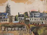Le village by Nanic Osterlind, Gouache, sold Jun 2025