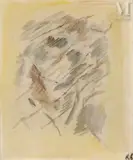 Rocher by Pierre Tal-Coat, 1950, Huile sur toile, sold May 2025