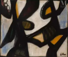 Sans titre by Jean-Michel Atlan, Pastel sur papier, sold May 2025
