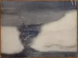 Composition by Léon Zack, 1964, Huile sur toile, sold May 2025