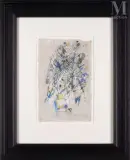 Composition, circa 1953 by Maria Helena Vieira da Silva, Gouache, encre et tempera sur papier blanchi, sold May 2025