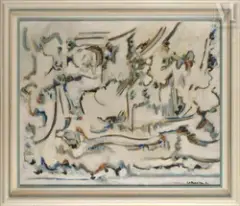 Ballet Aérien by Manuel Cargaleiro, 1961, Huile sur toile, sold May 2025
