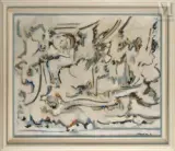 Ballet Aérien by Manuel Cargaleiro, 1961, Huile sur toile, sold May 2025