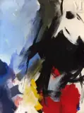 Composition by Jean Miotte, Acrylique sur toile, sold May 2025