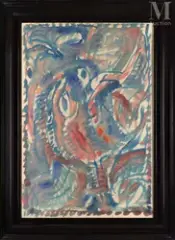 Le glissement de la soie by Pierre Alechinsky, 1979, Aquarelle sur papier, sold May 2025