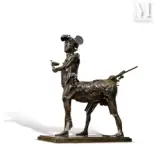 Le Centaure, Hommage à Picasso, 1983-1987 by César Baldaccini, Bronze à patine brune, bronze, sold Jun 2025