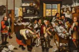Le paiement de la dîme by Pieter Brueghel Iii, Huile sur panneau, sold Jun 2025