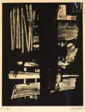Lithographie n°9b by Pierre Soulages, 1959, Lithographie sur vélin d'Arches, épreuve, sold Jun 2025