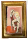L'Arlequin désespéré by Édouard Georges Mac-Avoy, Huile sur toile, sold May 2025