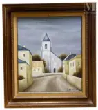 Village des Yvelines by Jean Pierre Capron, Huile sur toile, sold May 2025