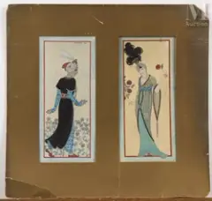 Princesse de Chine by Georges Barbier, Aquarelle et encre noire, sold May 2025