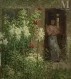 Femme au jardin by Ernest Quost, Huile sur toile, sold Apr 2025