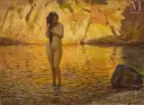 Nue dans l'eau by Jean Lefeuvre, Huile sur toile, sold Apr 2025
