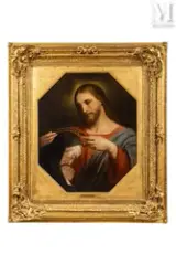 Le Christ couronnant d'épines la reine Marie-Amélie (1857) by Ary Scheffer, Huile sur toile, sold Apr 2025