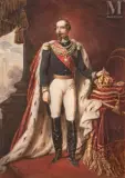 Portrait de Napoléon III, empereur des Français by Clément Pruche, Aquarelle sur papier, sold Apr 2025