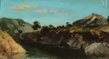 Le bord de la Pique dans les Pyrénées by Hyacinthe Alchimowicz, Huile sur panneau, sold Apr 2025