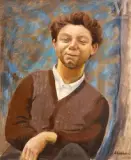 Jeune homme souriant by Abraham Weinbaum, Huile sur toile, sold Apr 2025