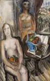 Nus à la fenêtre by Valentine Prax, Huile sur toile, sold Apr 2025