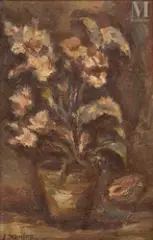 Bouquet by Leon Weissberg, Huile sur toile, sold Apr 2025