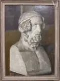 Homère by Georges Delhomme, 1924, Huile sur carton, sold Apr 2025